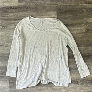 American Eagle Outfitters Gray 3/4 Sleeve Relaxed T-Shirt